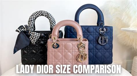 dior sizes to us|lady Dior size comparison.